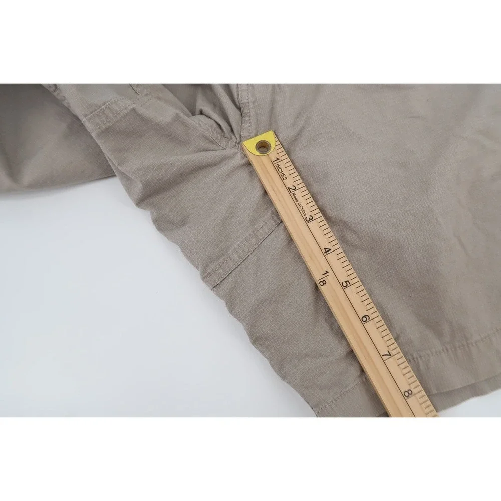 Vuori Ripstop Shorts Mens Small Khaki V370 Hiking Stretch Organic Cotton Zip